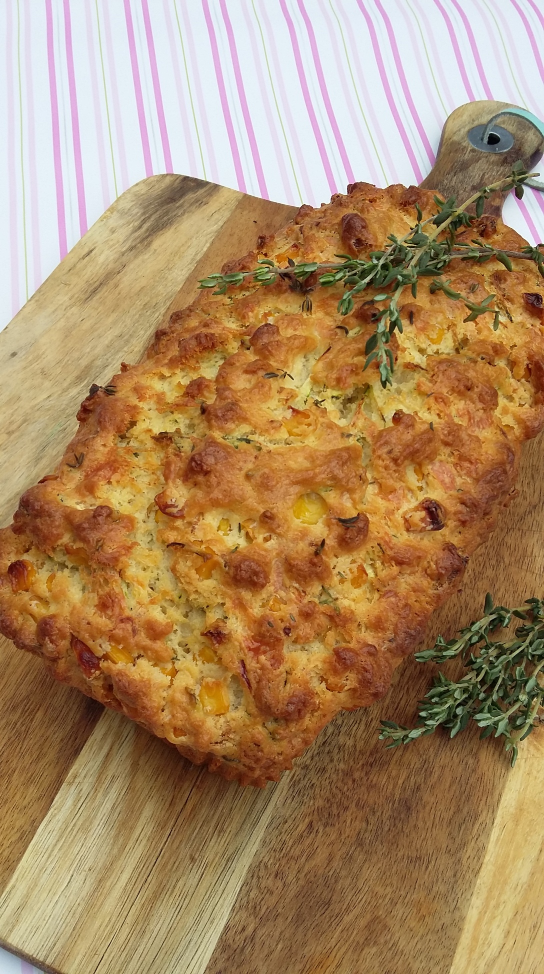 sweetcorn thyme and cheddar loaf blw weaning